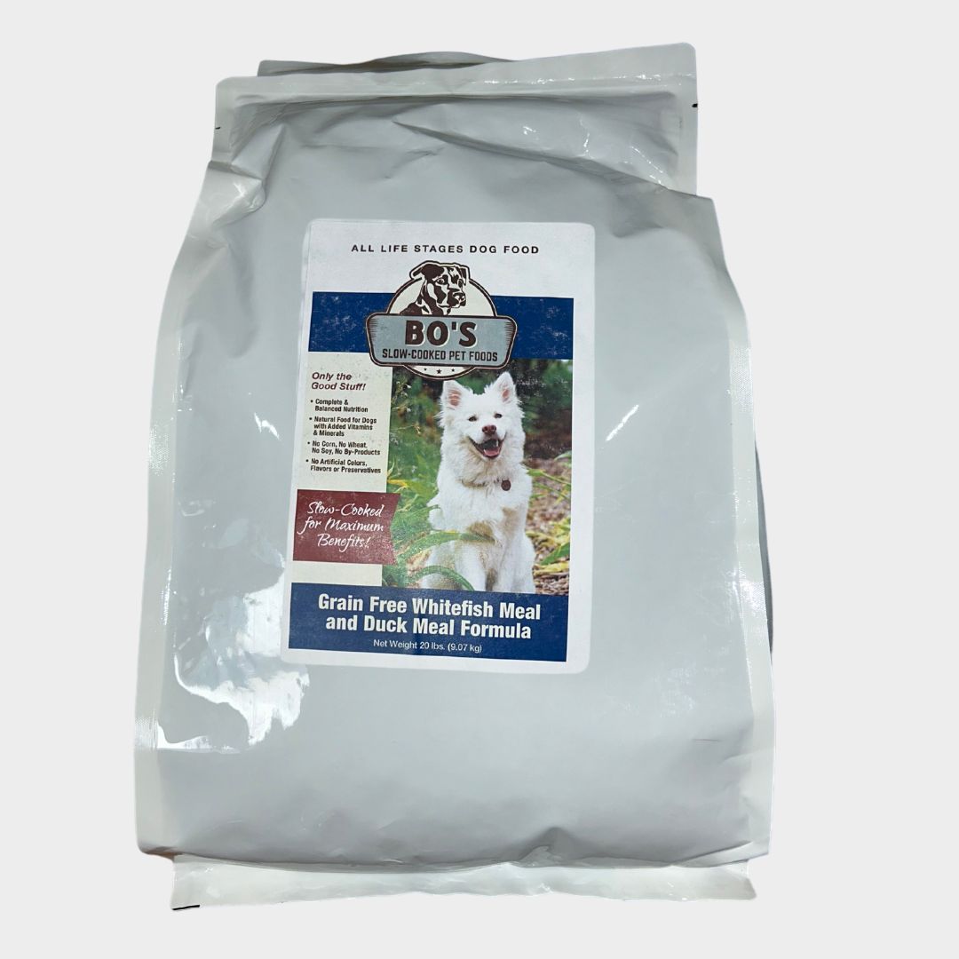 Bo's Slow-Cooked Grain Free Whitefish Meal and Duck Meal Formula All Life Stages Dog Food - Nickel City Pet Pantry