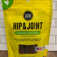 Front of bag of BIXBI Hip & Joint Chicken Jerky Treats